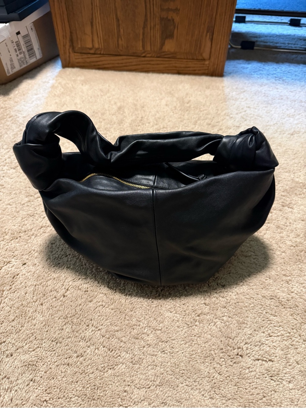 Bottega Veneta Double Knot Leather Top Handle Bag